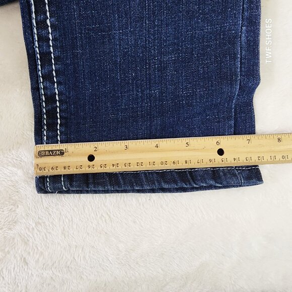 Size 19 x 37" Inseam Vigold Stretch Boot Jeans Tall Girls Dark Denim Vintage New - Picture 6 of 12